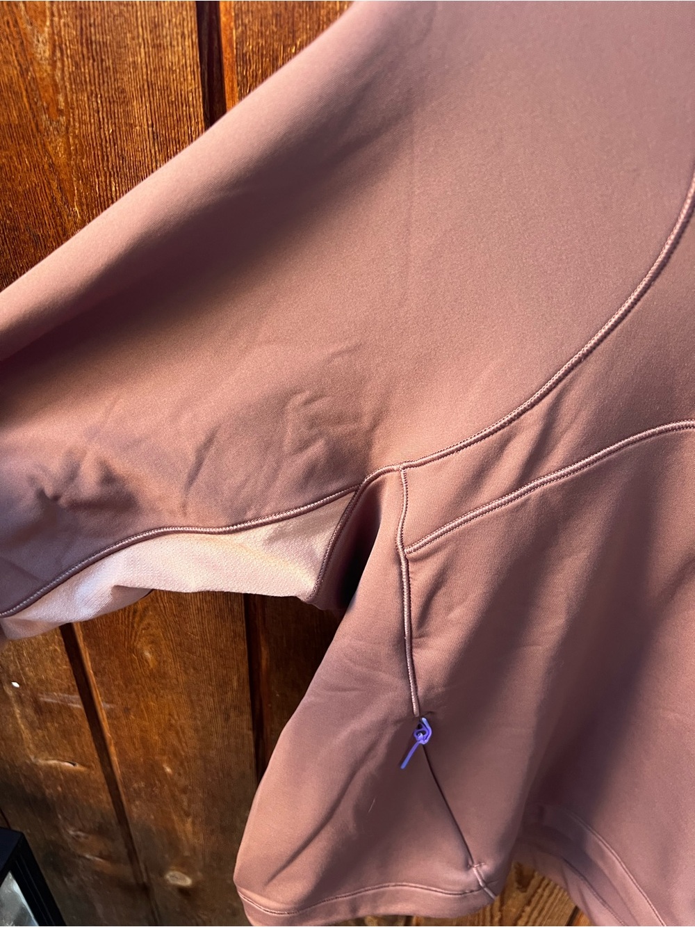 Lululemon Tech Fleece Hiking 1/4 Zip Pullover Size 8 Dark Oxide / Pink Clay - Picture 9 of 16